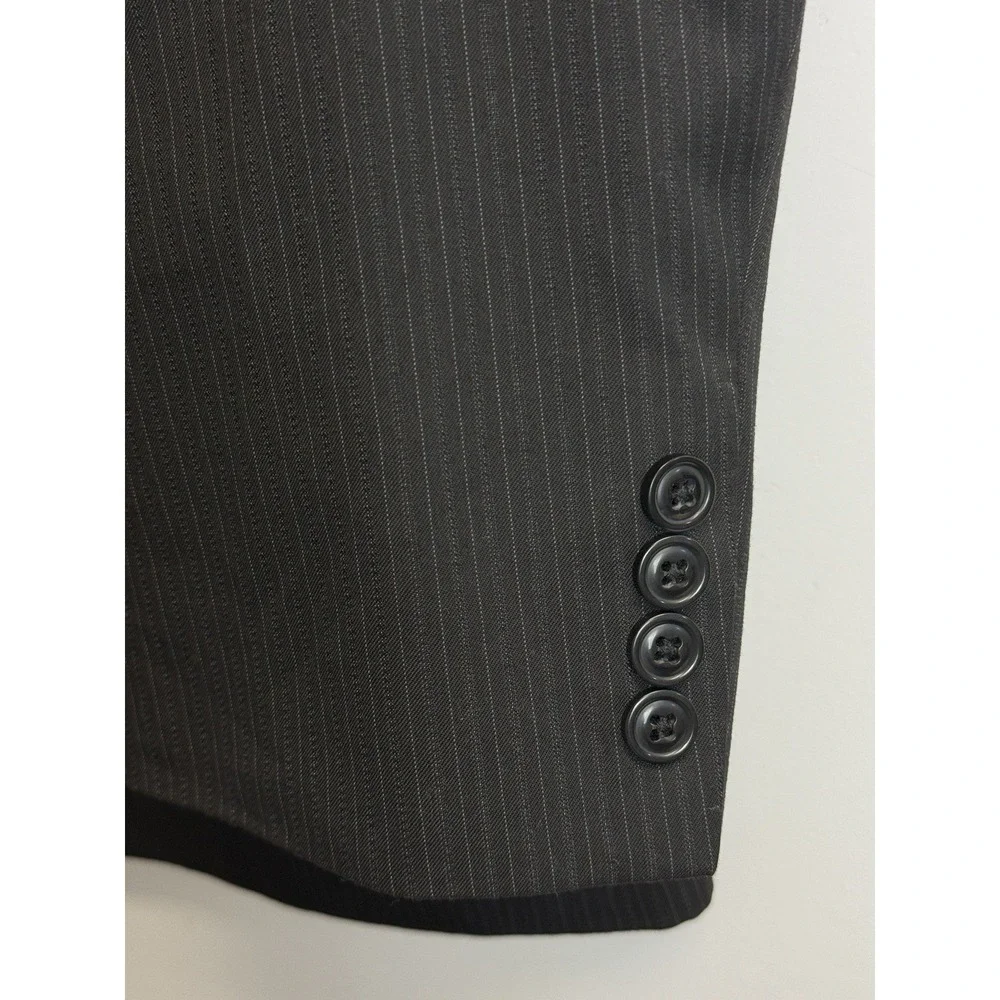 HAGGAR Suit Up System Blazer Jacket Men's‎ Size 48R Black Pinstripe